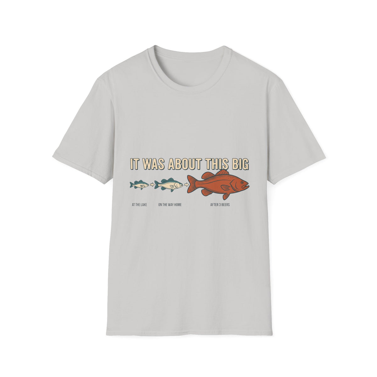 It was about this big fishing humor t shirt