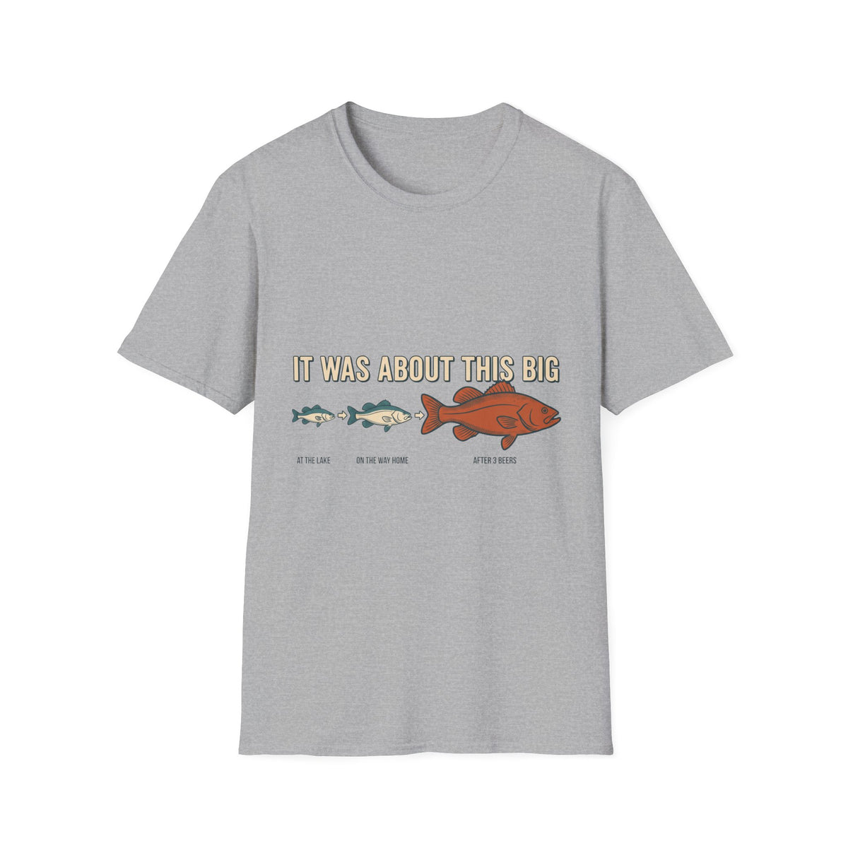 It was about this big fishing humor t shirt