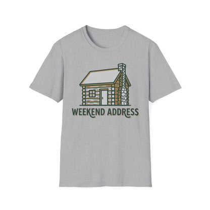 Weekend Address T-Shirt | Cabin Quote Tee