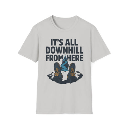 Downhill T-Shirt | Hiking Quote Tee