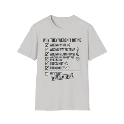 Not My Fault T-Shirt | Fishing Quote Tee, Angler Humor