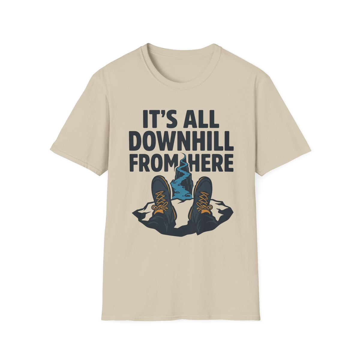 Downhill T-Shirt | Hiking Quote Tee