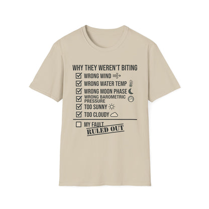 Not My Fault T-Shirt | Fishing Quote Tee, Angler Humor