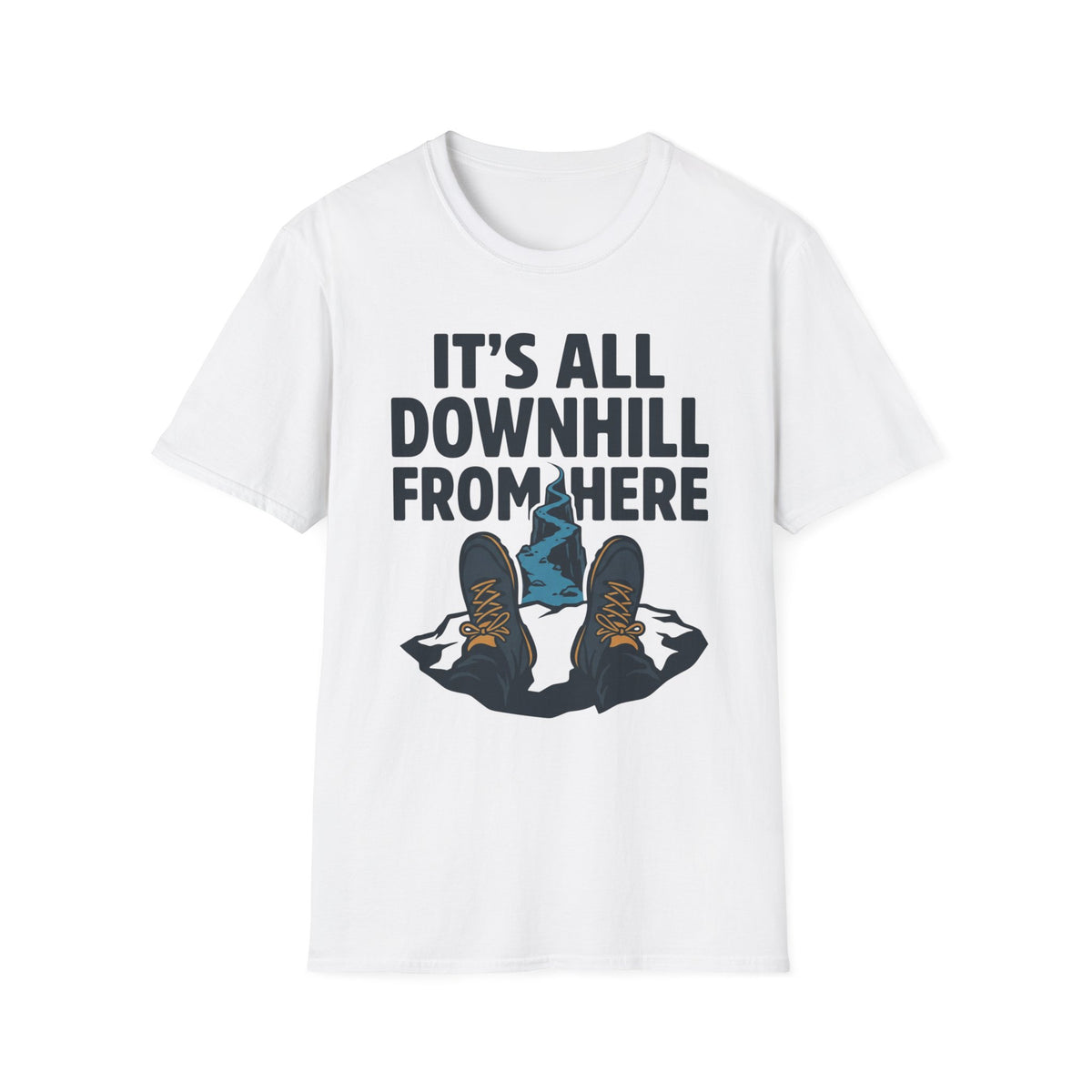 Downhill T-Shirt | Hiking Quote Tee