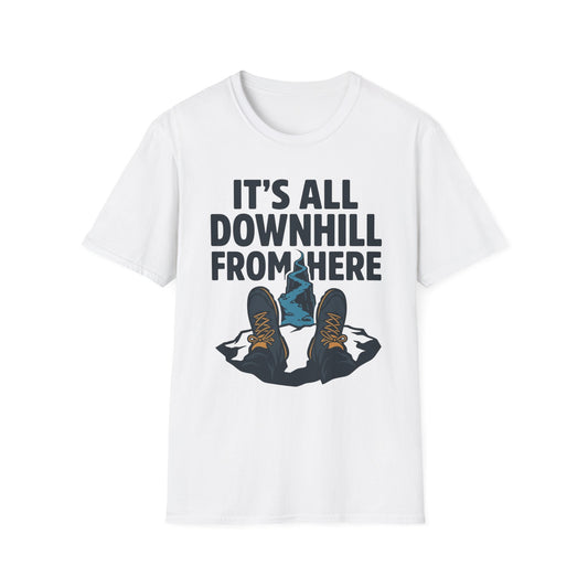 Downhill T-Shirt | Hiking Quote Tee