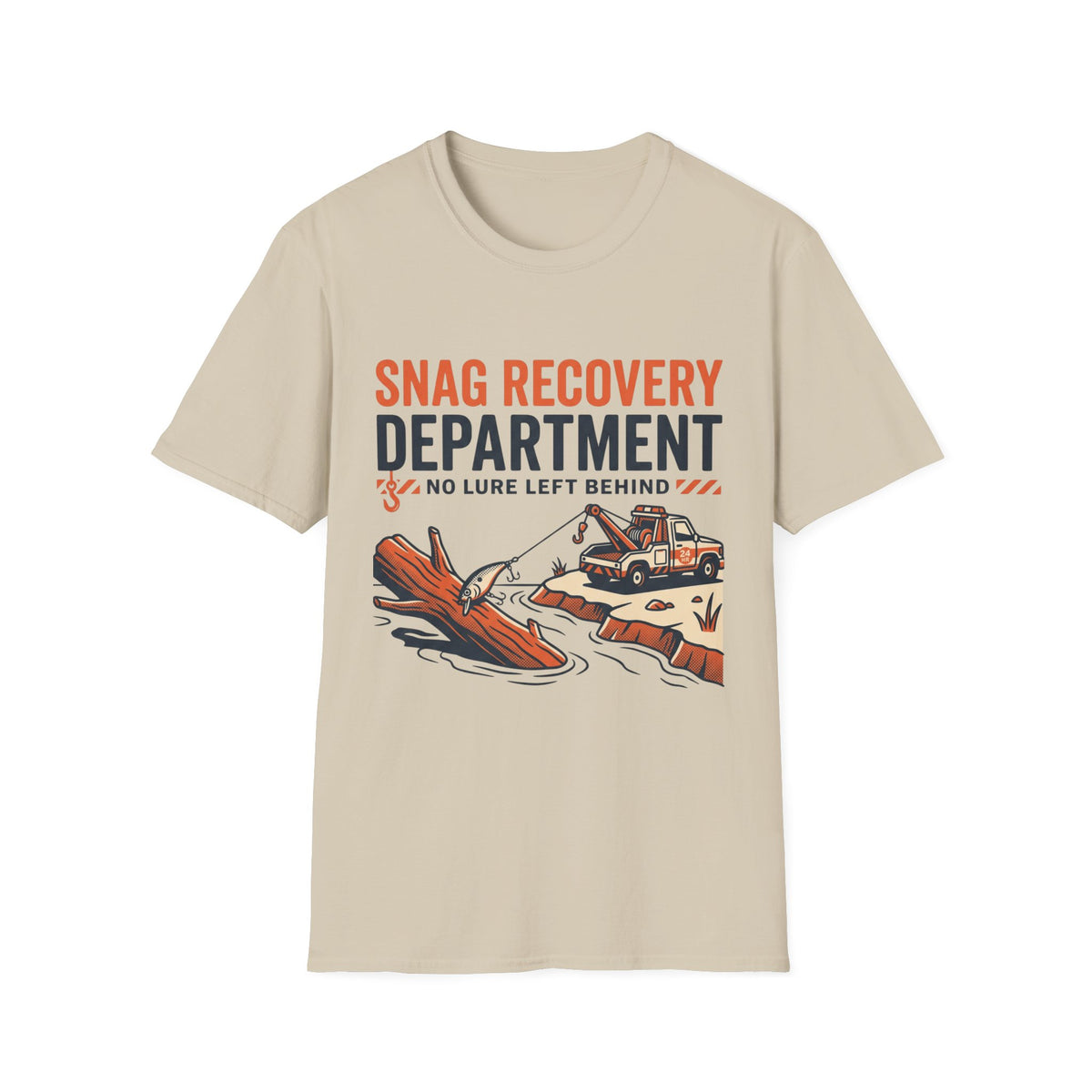 Snag Recovery Department T-Shirt | Fishing Quote Tee, Angler Humor