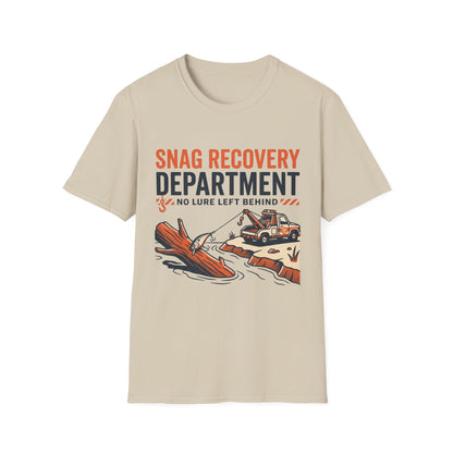 Snag Recovery Department T-Shirt | Fishing Quote Tee, Angler Humor