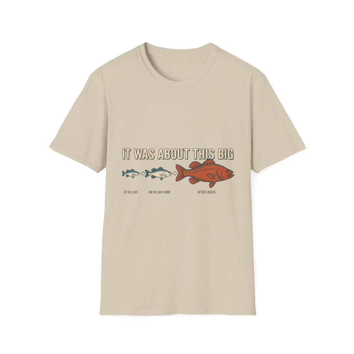 It was about this big fishing humor t shirt