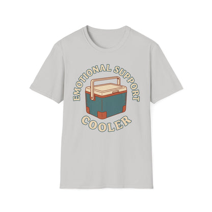 Emotional Support Cooler T-Shirt | Camping Quote Tee