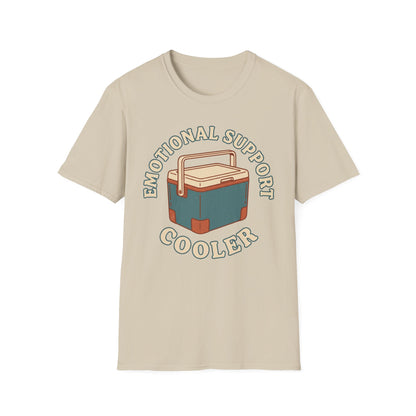 Emotional Support Cooler T-Shirt | Camping Quote Tee