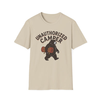 Unauthorized Camper T-Shirt | Camping Quote Tee