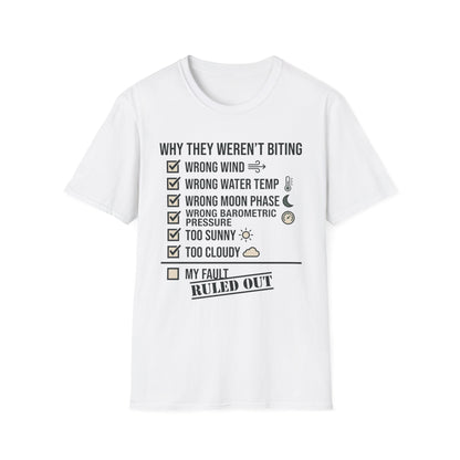 Not My Fault T-Shirt | Fishing Quote Tee, Angler Humor