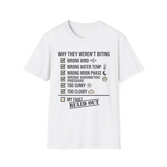 Not My Fault T-Shirt | Fishing Quote Tee, Angler Humor