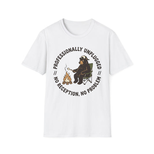 Professionally Unplugged T-Shirt | Camping Quote Tee