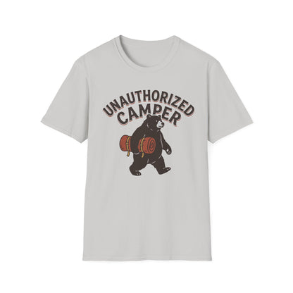Unauthorized Camper T-Shirt | Camping Quote Tee