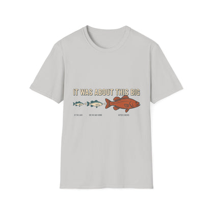 It was about this big fishing humor t shirt