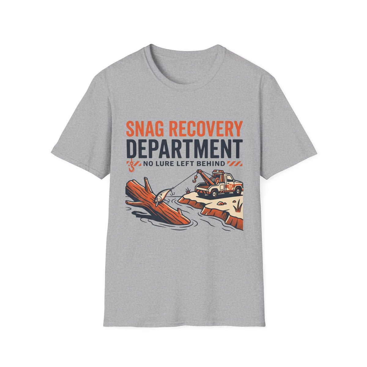 Snag Recovery Department T-Shirt | Fishing Quote Tee, Angler Humor