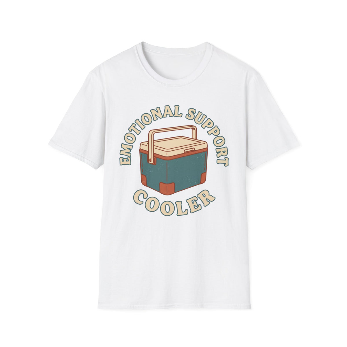 Emotional Support Cooler T-Shirt | Camping Quote Tee