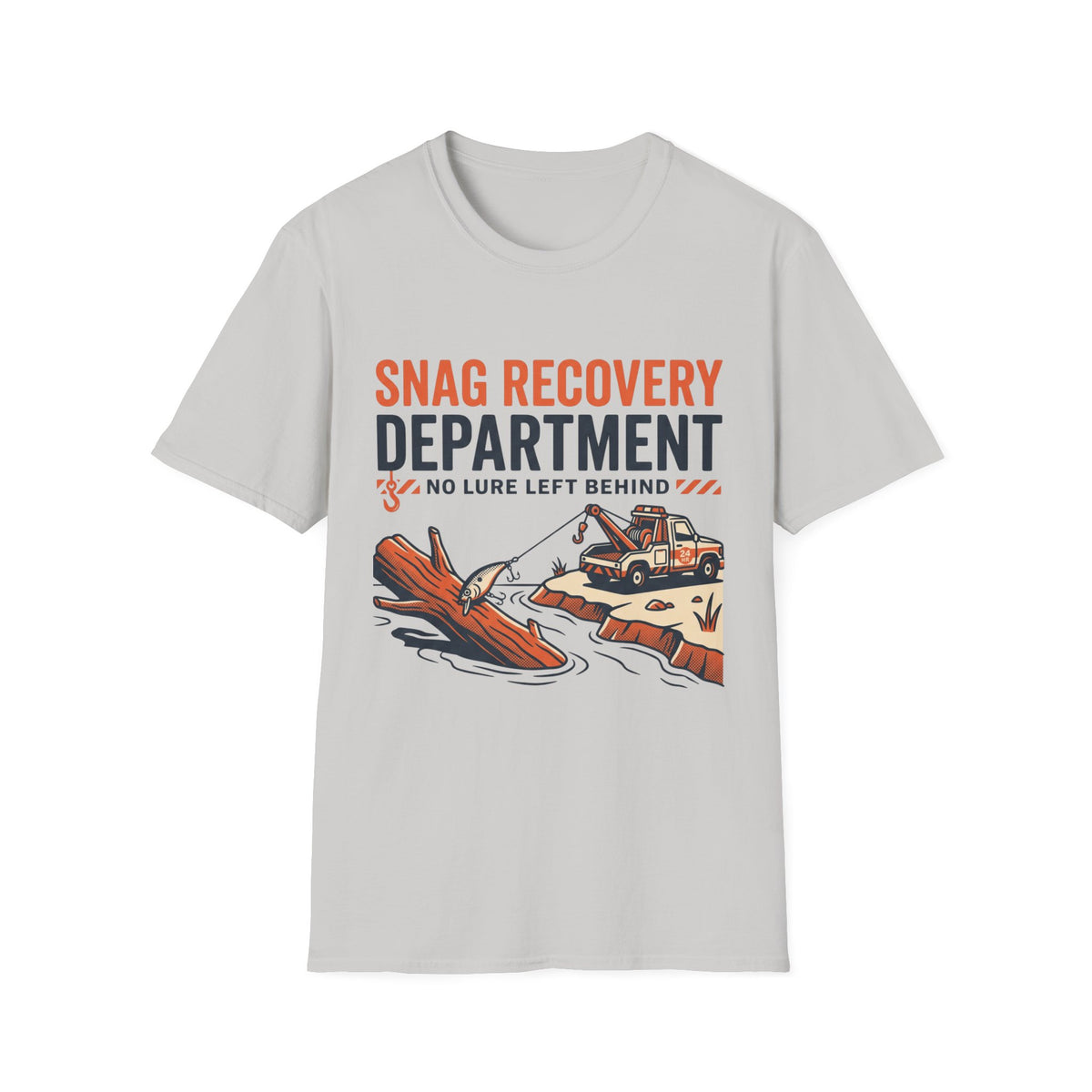 Snag Recovery Department T-Shirt | Fishing Quote Tee, Angler Humor