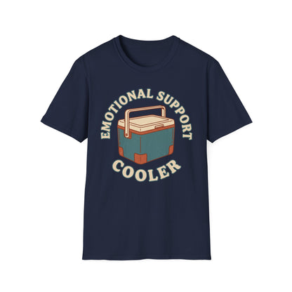 Emotional Support Cooler T-Shirt | Camping Quote Tee