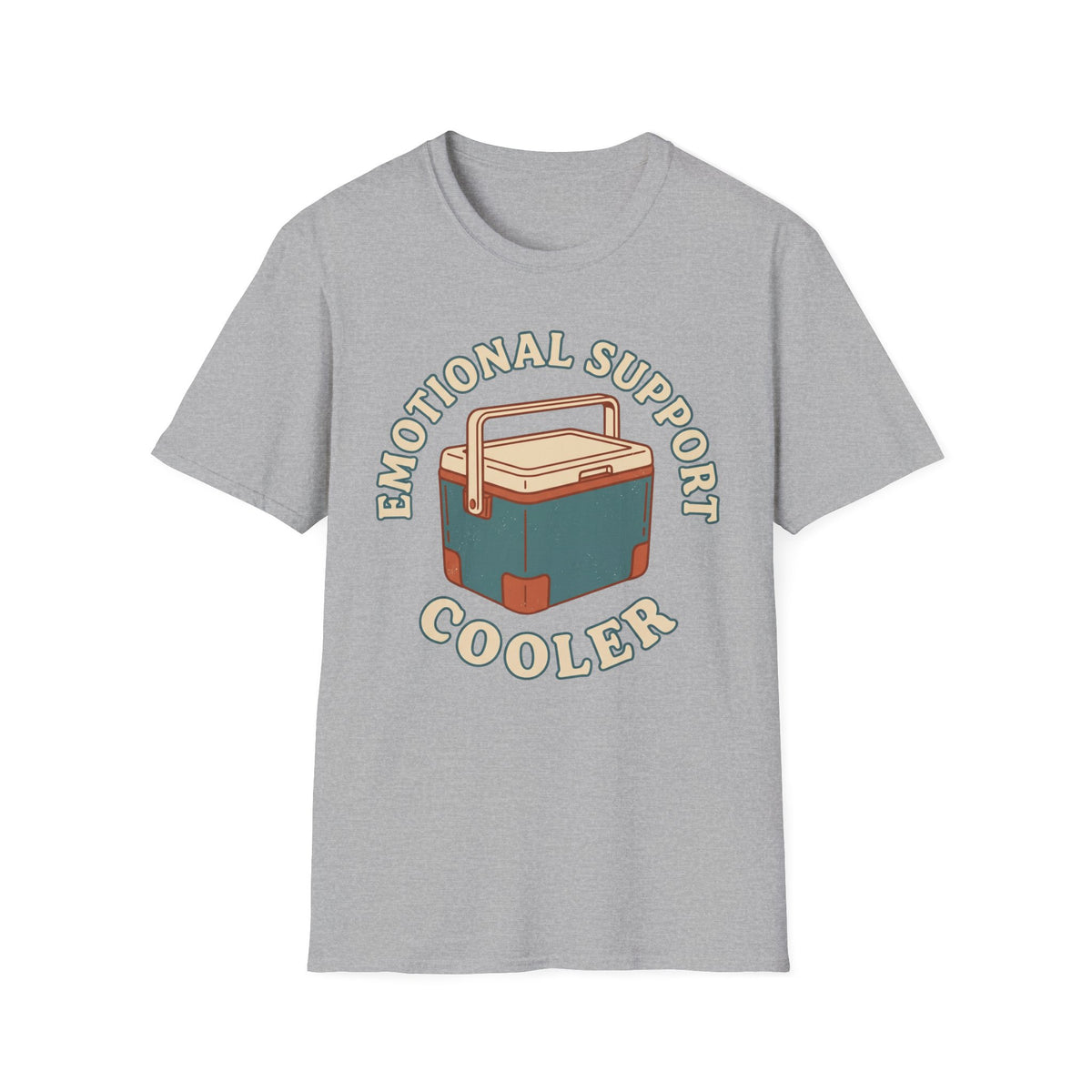 Emotional Support Cooler T-Shirt | Camping Quote Tee