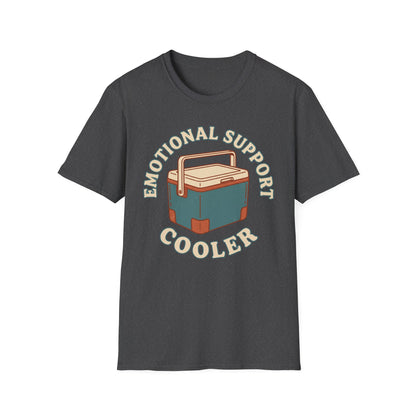 Emotional Support Cooler T-Shirt | Camping Quote Tee