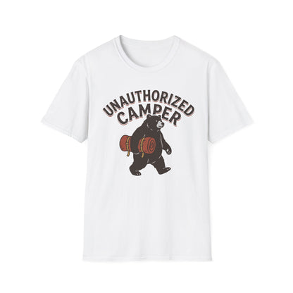 Unauthorized Camper T-Shirt | Camping Quote Tee