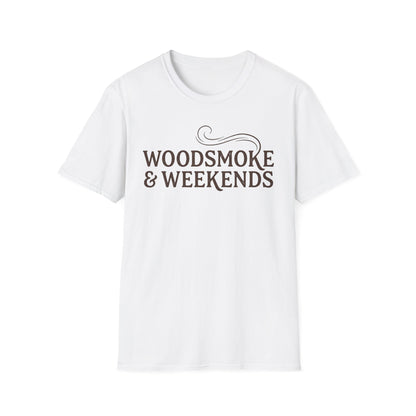Woodsmoke & Weekends T-Shirt | Cabin Quote Tee