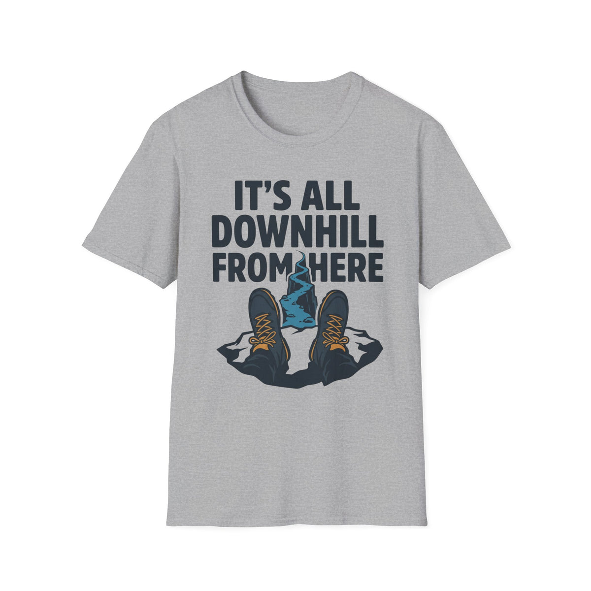 Downhill T-Shirt | Hiking Quote Tee