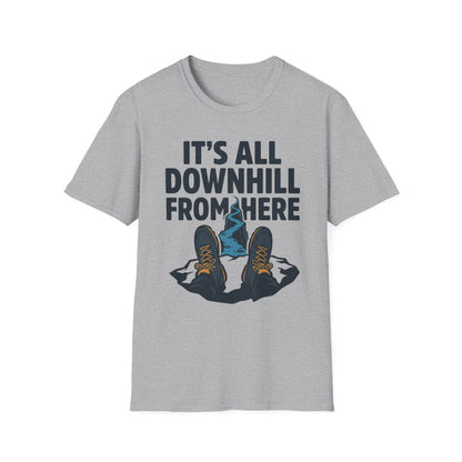 Downhill T-Shirt | Hiking Quote Tee