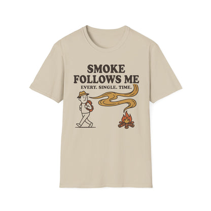 Smoke Follows Me T-Shirt | Camping Quote Tee